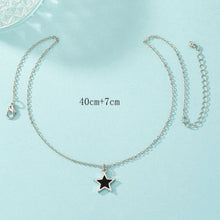 Silver Star Pendant Necklace – Black Star Design