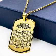 Silver Ayatul Kursi Calligraphy Pendant with chain, featuring intricate Islamic calligraphy, by Jewel Flairs

