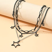 Multi-layer Silver Stars Pendant Necklace