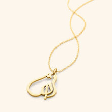 A silver necklace featuring a ready-made popular name in elegant Arabic calligraphy, crafted with artistic precision.

