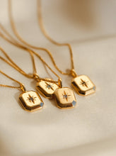 Solid Gold Starlight Birthstone Necklace 14K Gold Personalized Jewel Flairs