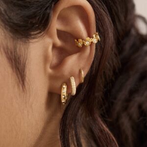 Disney Mickey Mouse Ear Cuff - 18k Gold Plated Sterling Silver | Jewel Flairs