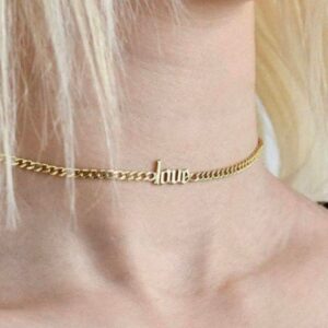 Custom Old English Name Choker - Sterling Silver Personalized Necklace | Jewel Flairs