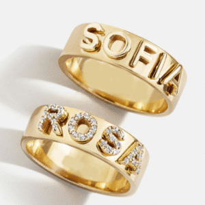 14k Gold Custom Ring - Personalized Solid Gold Ring | Jewel Flairs