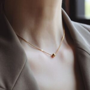 Silver Round Pendant Necklace - Sterling Silver Minimalist Circle Necklace | Jewel Flairs
