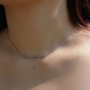 Sleek Signature Name Necklace - Sterling Silver Personalized Script Necklace | Jewel Flairs