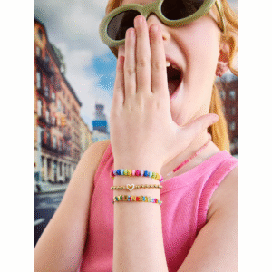 Rainbow Kids Nameplate Bracelet - Custom Colorful Name Bracelet | Jewel Flairs