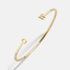 Custom Initial Cuff Bracelet - Personalized Sterling Silver Cuff | Jewel Flairs