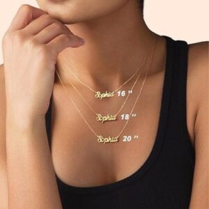 Custom Name Pendant Necklace - Sterling Silver Personalized Necklace | Jewel Flairs