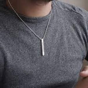 3D Bar Name Necklace - Sterling Silver Personalized Engraved Necklace | Jewel Flairs