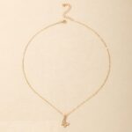 Graceful butterfly pendant necklace in 18k gold-plated sterling silver, showing the delicate charm on a fine chain.