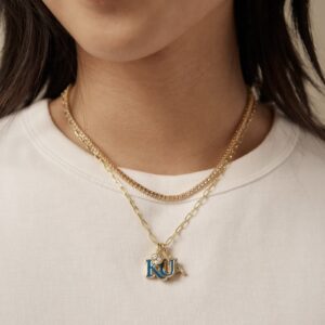 University of Kansas Charm - Sterling Silver Jayhawks Cluster Charm | Jewel Flairs