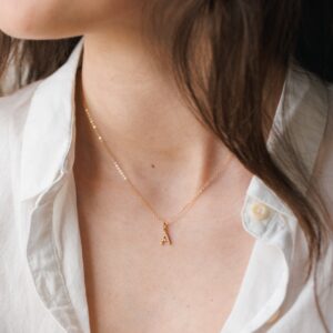 Pearl Initial Necklace - Sterling Silver Personalized Letter Necklace | Jewel Flairs
