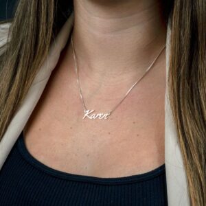 Tokyo Nameplate Necklace - Sterling Silver Personalized City Name Necklace | Jewel Flairs